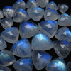 9-14 mm - 35 pcs - AAAA high Quality Rainbow Moonstone Super Sparkle Rose Cut Trillion Shape Faceted -Each Pcs Full Flashy Gorgeous Fire